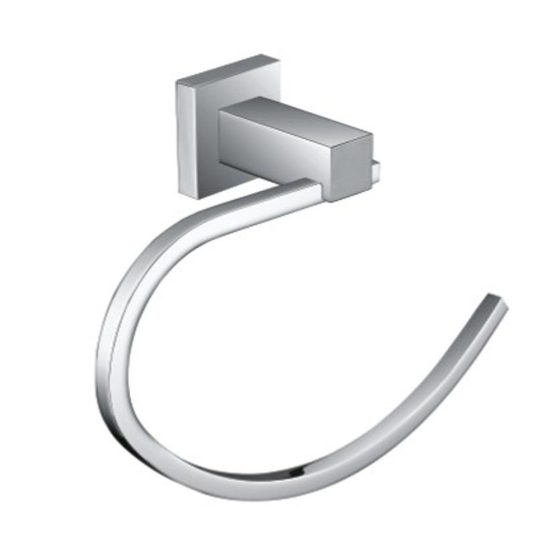 Chrome Square Towel Ring