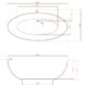 Morocco Back to the Wall Free Standing Bath 170cm - Size Sheet