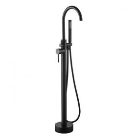 Fiona Freestanding Bath Mixer with Hand Shower - Black