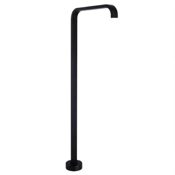 Cube Freestanding Black Bath Spout