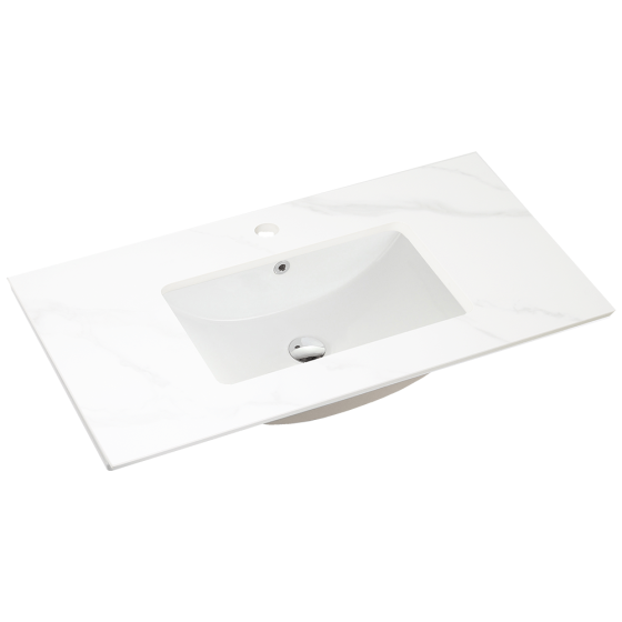 VTST90MSW-90cm-Snow White-Vanity-top-Alpine