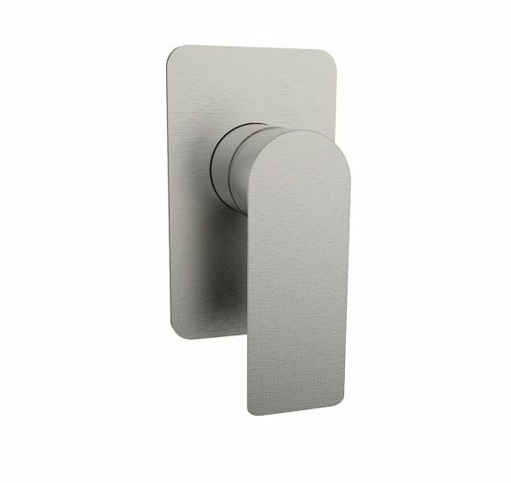 104105SBN - Sky Handle & Backing Plate - Square - BRUSHED NICKEL - Alpine