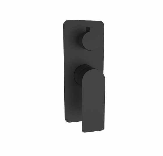 104106BK - Sky Handle & Backing Plate - MATT BLACK- Alpine